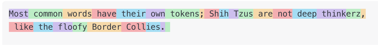 OpenAI Tokenizer in action